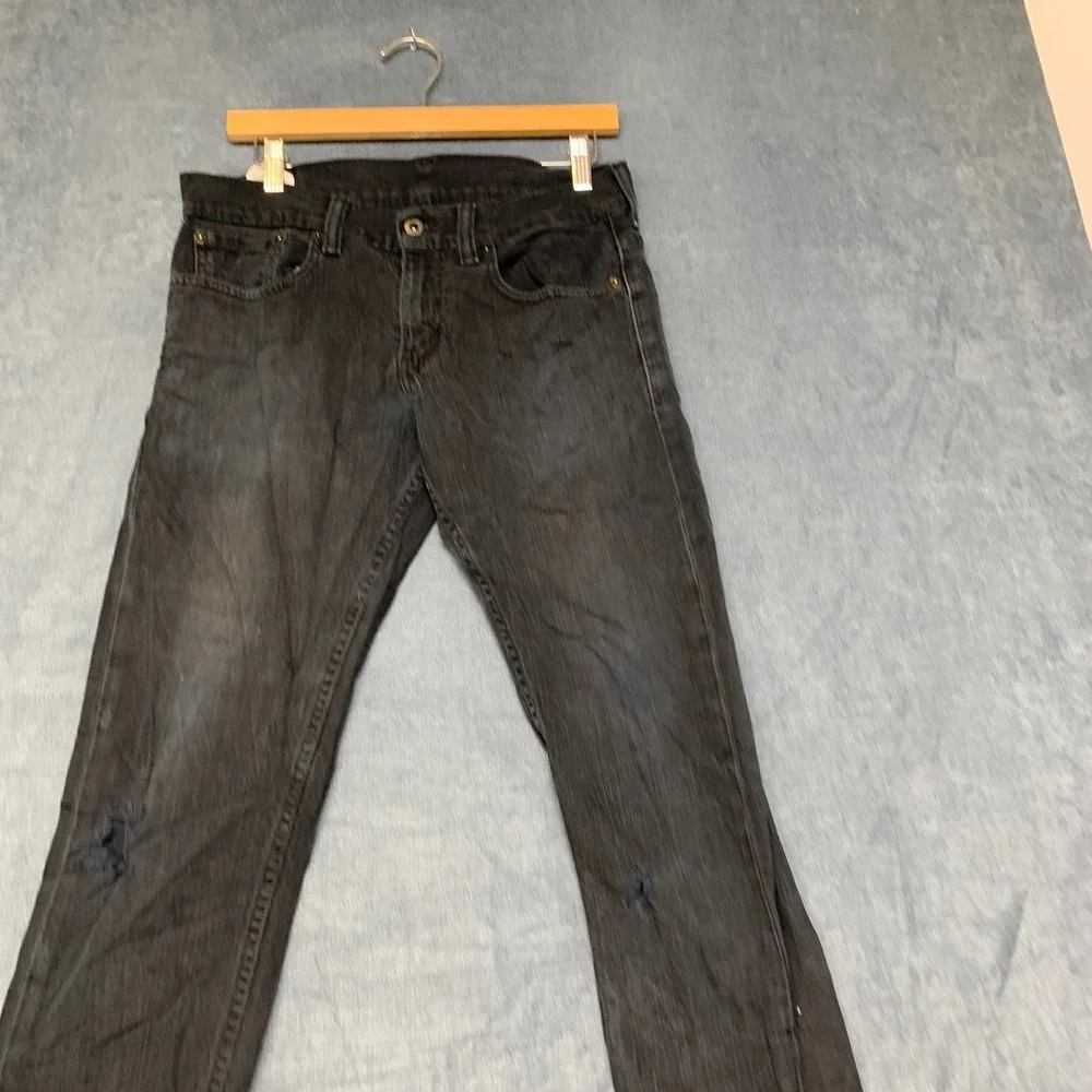 Levi's 511 Slim Fit Skinny Jeans Mens 31x32 Black Denim Dark Wash Everyday Wear